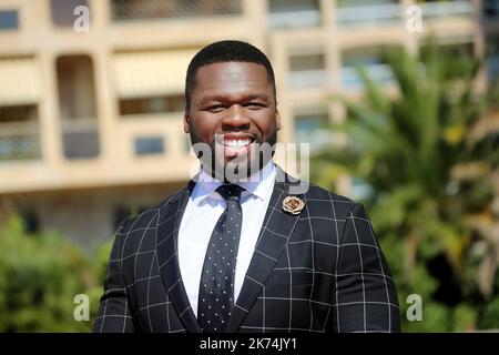 Curtis Jackson arriving at Monte Carlo, 57th Festival of Television. Photocall 'Power' Stock Photo