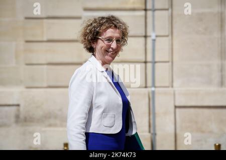 ©Thomas Padilla/MAXPPP -   22/06/2017 ; Paris FRANCE; SORTIE DU CONSEIL DES MINISTRES AU PALAIS DE L' ELYSEE. French Labour Minister Muriel Pénicaud leaves the Elysee Palace in Paris after the first cabinet meeting of the French new government on June 22, 2017. Stock Photo