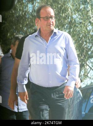 Former French President Francois Hollande during holidays. Stock Photo