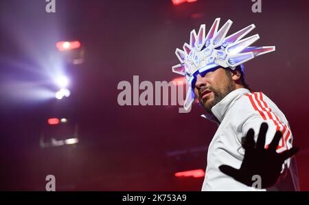 Jamiroquai performs in Nantes, France Stock Photo