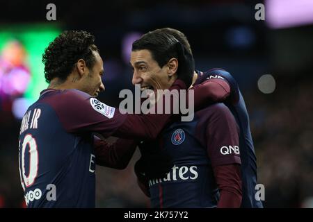 Angel Di Maria (PSG) during the Paris Saint-Germain v Dijon FCO Ligue 1 match at the Parc des Princes, Paris Stock Photo