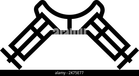 corner clamp line icon vector. corner clamp sign. isolated contour ...