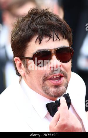 ©Pierre Teyssot/MAXPPP ; Opening ceremony of the 71st edition of the Cannes Film Festival in Cannes, on May 8, 2018;  US-Puerto Rican actor and President of the Un Certain Regard jury Benicio Del Toro. . attending the Everybody Knows premiere during the 71st Cannes Film Festival Stock Photo