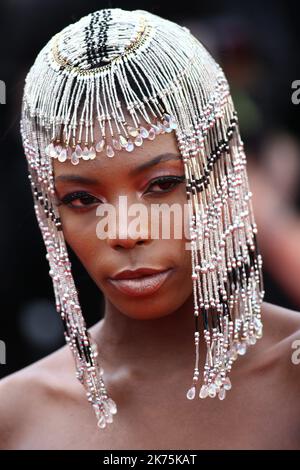 ©Pierre Teyssot/MAXPPP ; Opening ceremony of the 71st edition of the Cannes Film Festival in Cannes, on May 8, 2018;  US actress Samira Wiley. . attending the Everybody Knows premiere during the 71st Cannes Film Festival Stock Photo