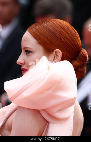 ©Pierre TEYSSOT/MAXPPP ; Opening ceremony of the 71st edition of the Cannes Film Festival in Cannes, on May 8, 2018;  German model Barbara Meier  attending the Everybody Knows premiere during the 71st Cannes Film Festival Stock Photo