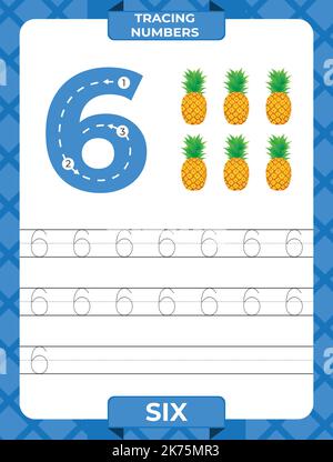 Trace and Write. Handwriting Practice. Learning Numbers for Kids. Education  Developing Worksheet. Activity Page Stock Vector - Illustration of outline,  correct: 174174462