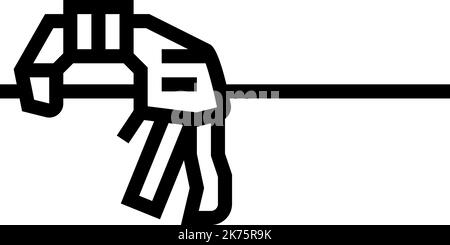 quick grip clamp line icon vector illustration Stock Vector Image & Art ...