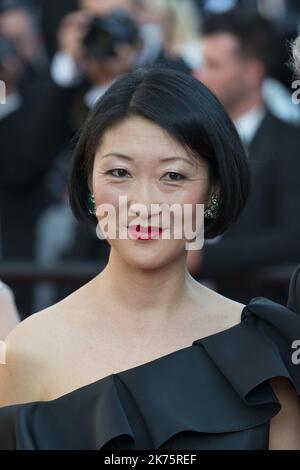 Former French Culture Minister Fleur Pellerin poses as she arrives on May 19, 2018 for the closing ceremony and the screening of the film 'The Man Who Killed Don Quixote' at the 71st edition of the Cannes Film Festival in Cannes, southern France. Stock Photo