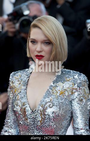 Actress Lea Seydoux and her boyfriend arrive at the 34rd Cesar (French  cinema awards) ceremony, held