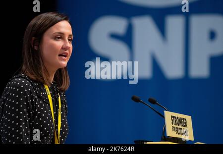 SNP Conference 2022, Aberdeen. Speech by Màiri McAllan MSP for Clydesdale Stock Photo