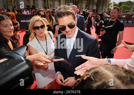 Tom Cruise during the Mission Impossible Premiere in Paris, France on July 12, 2018. Stock Photo