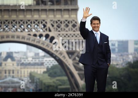 Tom Cruise during the Mission Impossible Premiere in Paris, France on July 12, 2018. Stock Photo