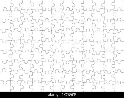 Jigsaw puzzle grid. Puzzle game blank vector pattern or picture parts  matching quiz or riddle simple texture. Challenge solve concept, fragment  connect jigsaw game mosaic empty background Stock Vector Image & Art 