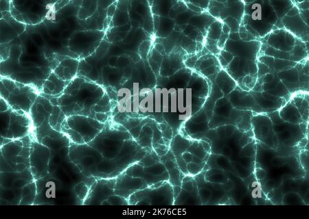 beautiful teal, sea-green energetic curves digitally drawn texture or background illustration Stock Photo