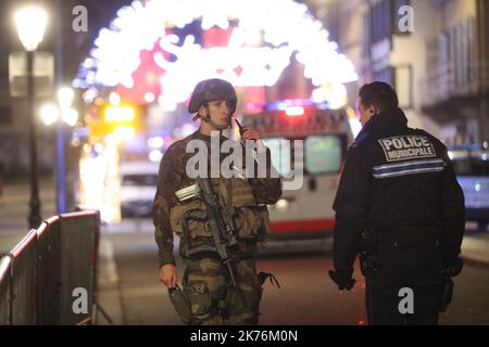 France Strasbourg shooting: at least two killed at Christmas market  Dec 11 2018 Stock Photo