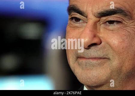 Carlos Ghosn (aka Bichara) - Chairman and CEO of the Renault group since 2005, he is also Chairman of the Board and former CEO of the Japanese Nissan Group since April 2017. Stock Photo