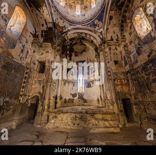 ANI, TURKEY - JULY 18, 2019: Interior of the Church of St Gregory of Tigran Honents in the ancient city Ani, Turkey Stock Photo