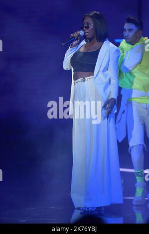 Aya Danioko aka Aya Nakamura  during the 34th Victoires de la Musique at La Seine Musicale on February 08, 2019 in Boulogne Billancourt, France Stock Photo