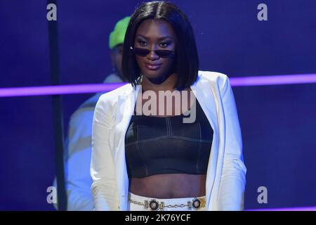 Aya Danioko aka Aya Nakamura  during the 34th Victoires de la Musique at La Seine Musicale on February 08, 2019 in Boulogne Billancourt, France Stock Photo