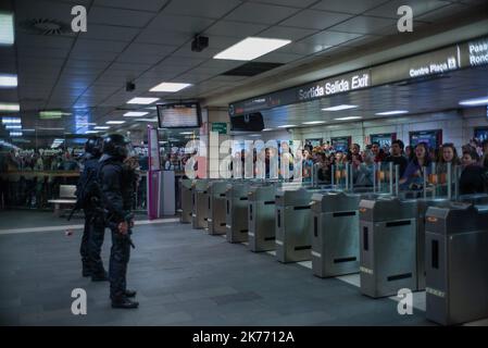 General strike following the trial of the Independents which takes place in Madrid. Stock Photo