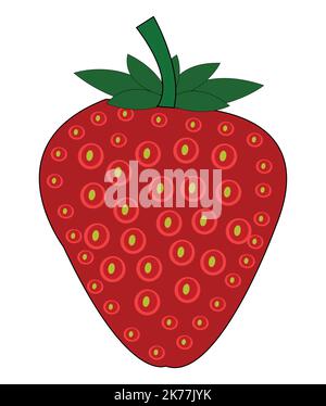 Colorful strawberry vector art design. Best graphic resources illustration. vector graphic design for icons and symbols and logo designing Stock Vector
