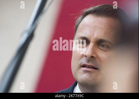 ©Nicolas Landemard / Le Pictorium/MAXPPP - Nicolas Landemard / Le Pictorium - 21/06/2019  -  Belgique / Bruxelles / Bruxelles  -  Arrivee du Premier Ministre de Lettonie Krisjanis Karins au sommet europeen le 20 juin 2019  / 21/06/2019  -  Belgium / Brussels / Brussels  -  Arrival of Latvian Prime Minister Krisjanis Karins at the European Summit on 20 June 2019 Stock Photo