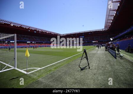 A general view of Stade du Hainaut Stock Photo