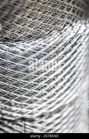 Close up of metal mesh Stock Photo