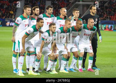 Team Locomotiv Moscow during the UEFA Champions League, Group D football match between Bayer Leverkusen and Lokomotiv Moscow on September 18, 2019 at BayArena in Leverkusen, Germany - Photo Laurent Lairys / MAXPPP Stock Photo