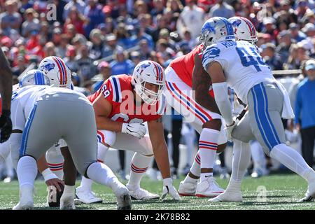 The throwback logo of the New England Patriots is seen on a helmet during  an NFL football game against the Detroit Lions at Gillette Stadium, Sunday,  Oct. 9, 2022 in Foxborough, Mass. (Winslow Townson/AP Images for Panini  Stock Photo - Alamy