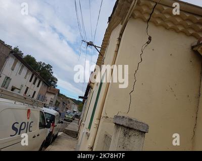 Earthquake in Teil, eastern France, 5,4 on Richter scale Stock Photo