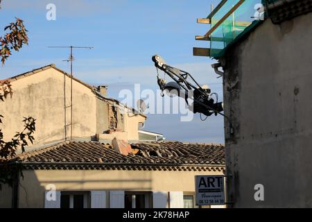 Earthquake in Teil, eastern France, : 5,4 on Richter scale Stock Photo