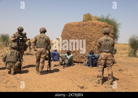 French soldiers of Operation Barkhane.  Operation Barkhane is an ongoing anti-insurgent operation in Africa's Sahel region, which commenced 1 August 2014. It consists of a 3,000-strong French force, which will be permanent and headquartered in -N'Djamena, the capital of -Chad. The operation has been designed with five countries, and former French colonies, that span the Sahel: -Burkina-Faso, -Chad, -Mali, -Mauritania and -Niger. These countries are collectively referred to as the 'G5 Sahel'. Stock Photo