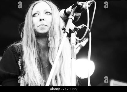 United Kingdom / England / Isle of Wight  -  The Pentangle group during the famous Isle of Wight festival in 1970, it is estimated that between 600 and 700,000 people attended. Sunday, August 30, 1970 Stock Photo