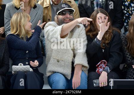 Isabelle Adjani, Anna Mouglalis, Angele, Sebastien Tellier and Amandine de la Richardiere attend  Chanel defile MARCH 03  runway during the Chanel as part of the Paris Fashion Week Womenswear Fal Winter 2020/2021 on March 03, 2020 in Paris, France.  Stock Photo