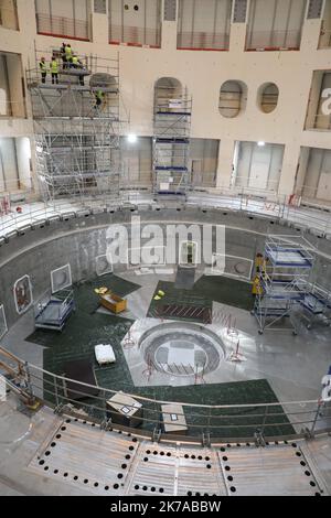 ©PHOTOPQR/LA PROVENCE/DUCLET Stéphane ; Manosque ; 28/07/2020 ; Lancement de l'assemblage de la machine ( Tokamak ) du chantier ITER. L'emplacement du Tokamak. - After decades of design, manufacturing, and preparation, 2020 marks the start of the assembly of the ITER machine. FRANCE, MANOSQUE JULY 28 2020  Stock Photo