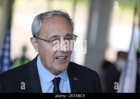 ©PHOTOPQR/LA PROVENCE/DUCLET Stéphane ; Manosque ; 28/07/2020 ; Lancement de l'assemblage de la machine ( Tokamak ) du chantier ITER. Barnard Bigot Directeur général d'ITER Organization. - After decades of design, manufacturing, and preparation, 2020 marks the start of the assembly of the ITER machine. FRANCE, MANOSQUE JULY 28 2020  Stock Photo