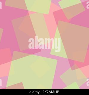 Abstract seamless pattern of randomly arranged overlapping transparent rectangles,squares of various tones on motley background.Layering effect.For fa Stock Photo