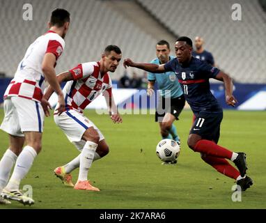 ©PHOTOPQR/LE PARISIEN/Olivier Lejeune ; SAINT DENIS ; 08/09/2020 ; FRANCE / CROATIE / LIGUE DES NATIONS MARTIAL STADE DE FRANCE 08/09/2020; SAINT DENIS 08.09.2020 sport - football, UEFA, League of Nations, Stade de France, group C, second day, FRANCE CROATIA Stock Photo