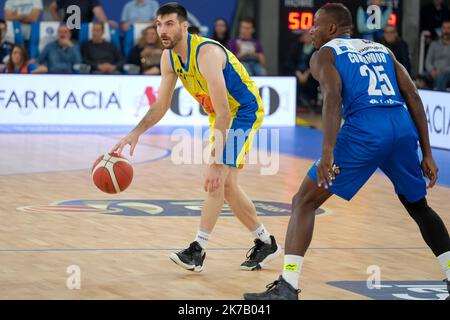 Brixia, Italy. 16th October 2022. Italian A1 Basketball Championship, match between Germani Basket Brescia and Givova Scafati. Stock Photo