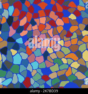 Terrazzo modern trendy colorful seamless pattern.Abstract creative backdrop with chaotic small pieces irregular shapes.Ideal for wrapping paper,textil Stock Photo
