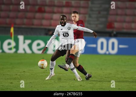 ©PHOTOPQR/VOIX DU NORD/Alexis Christiaen (Pib) ; 22/10/2020 ; Football pro - Ligue Europa - Losc vs Sparta Prague. Photo Alexis Christiaen (Pib) - La Voix du Nord Stock Photo