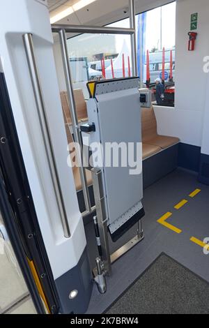 The new Stadler Rail Tina Tram low floor acessible tram on display at ...