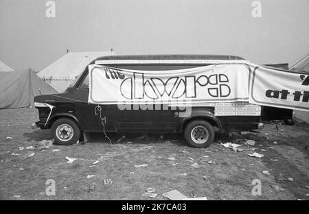 ©Philippe Gras / Le Pictorium/MAXPPP - Philippe Gras / Le Pictorium - 30/08/1970 - Royaume-Uni / Angleterre / Ile de Wight - Festival de l'Ile de Wight en 1970, on estime qu'entre 600 et 700 000 personnes y assisterent. 1970 / 30/08/1970 - United Kingdom / England / Isle of Wight - Isle of Wight festival in 1970, it is estimated that between 600 and 700,000 people attended, 1970 Stock Photo