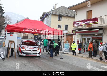 ©PHOTOPQR/LA PROVENCE/DUCLET Stéphane ; Sélonnet ; 23/01/2021 ; Rallye de Monté Carlo 2021. Spéciale La Bréole Selonnet The 2021 Monte Carlo Rally jan 23, 2021  Stock Photo