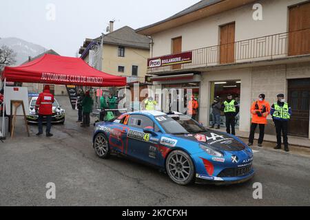 ©PHOTOPQR/LA PROVENCE/DUCLET Stéphane ; Sélonnet ; 23/01/2021 ; Rallye de Monté Carlo 2021. Spéciale La Bréole Selonnet The 2021 Monte Carlo Rally jan 23, 2021  Stock Photo