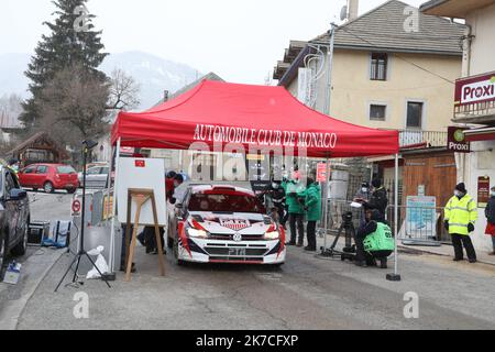 ©PHOTOPQR/LA PROVENCE/DUCLET Stéphane ; Sélonnet ; 23/01/2021 ; Rallye de Monté Carlo 2021. Spéciale La Bréole Selonnet The 2021 Monte Carlo Rally jan 23, 2021  Stock Photo