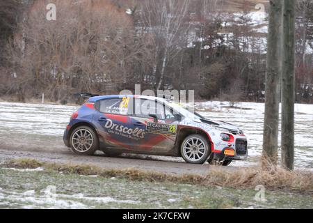 ©PHOTOPQR/LA PROVENCE/DUCLET Stéphane ; Sélonnet ; 23/01/2021 ; Rallye de Monté Carlo 2021. Spéciale La Bréole Selonnet The 2021 Monte Carlo Rally jan 23, 2021  Stock Photo