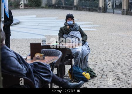 ©PHOTOPQR/LE REPUBLICAIN LORRAIN/Pierre HECKLER ; Thionville ; 07/04/2021 ; Luxembourg ouverture des terrasses Luxembourg et présence du premier Ministre Xavier Bettel - Café terraces open in Luxembourg April 7, 2021  Stock Photo