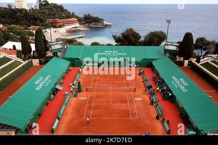 ©PHOTOPQR/NICE MATIN/Jean François Ottonello ; Monaco ; 14/04/2021 ; OTTONELLO JEAN-FRANCOIS - mercredi 14 avril 2021, Rolex Monte-Carlo Masters à Roquebrune-Cap-Martin - deuxième tour - Stock Photo